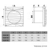 Dalap DN100 ELIS ZW fürdőszobai ventilátor időzítővel, páraérzékelővel