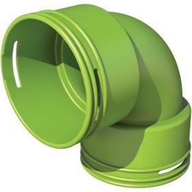   Összekötő könyök a flexibilis csövek kényelmesebb szerelhetőségéért.