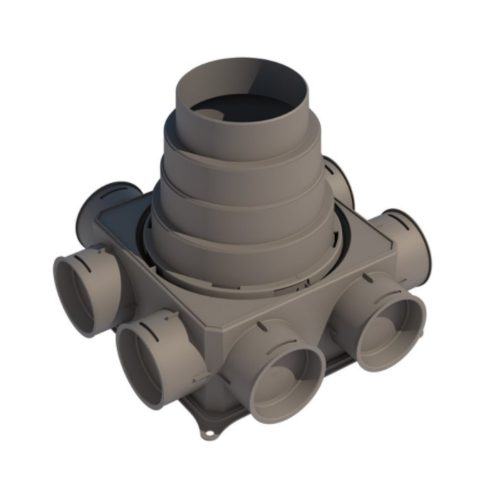 Ubbink osztódoboz 8xDN75/125-180 lapos kivitel