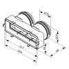 Átalakító idom 204x60mm/2xDN75 Dalap Flexitech