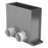 Fém csatlakozó doboz padlóba 300x100mm/2xDN75 90° Dalap Flexitech
