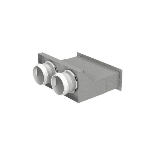 Fém csatlakozó doboz falba 200x55mm/2xDN75 180° Dalap Flexitech