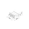Fém csatlakozó doboz falba 200x55mm/2xDN75 180° Dalap Flexitech