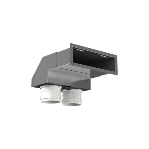 Fém csatlakozó doboz falba 200x55mm/2xDN75 90° Dalap Flexitech
