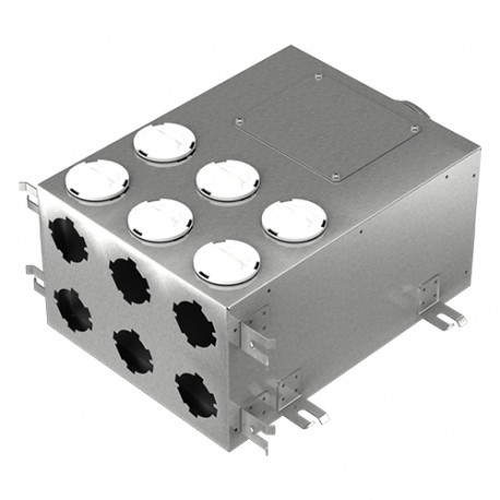 Fém elosztódoboz DN125/6xDN75 (300x400x202mm)