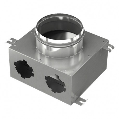 Fém elosztódoboz DN125/2xDN75 (124x196x178mm)