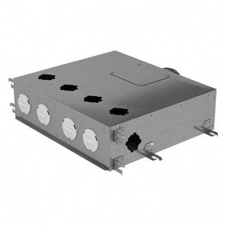 Fém elosztódoboz DN125/6xDN75 (554x470x100mm)