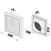 Műanyag rács 250x250mm/DN200 rovarhálóval és csőcsonkkal