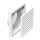 Műanyag rács 186x186mm/DN125 rovarhálóval és csőcsonkkal fehér