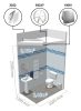 Ventilátor DN150 elülső alumínium burkolattal időzítővel és páraérzékelővel