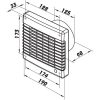  Ventilátor DN125 - automata zsaluval, időzítővel és páraérzékelővel