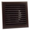 Műanyag rács 186x186mm/DN125 rovarhálóval és csőcsonkkal barna