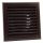Műanyag rács 186x186mm/DN125 rovarhálóval és csőcsonkkal barna