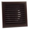 Műanyag rács 186x186mm/DN150 rovarhálóval és csőcsonkkal barna