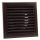 Műanyag rács 186x186mm/DN150 rovarhálóval és csőcsonkkal barna