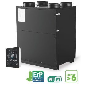   HOLTOP HRV HP 620 hősszivattyús hővisszanyerő szellőztető + VEZÉRLŐ + WIFI 