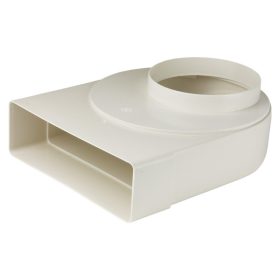   Kerekről szögletes csőre szűkítő könyök, függőleges, 204x60mm/DN150 (forgatható)