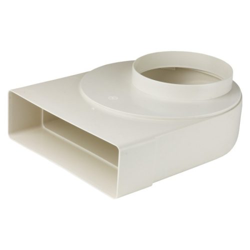 Kerekről szögletes csőre szűkítő könyök, függőleges, 204x60mm/DN125 (forgatható)
