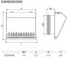 AwentapPRO INOX VCSM160 beszívó oldali fém fali rács, rovarhálóval INOX